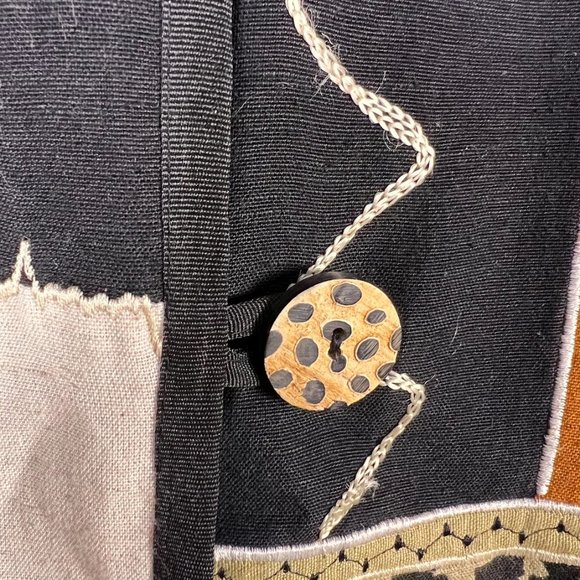 Vintage Indigo Moon Tapestry Patchwork‎ Jacket Embroidery - Picture 3 of 4